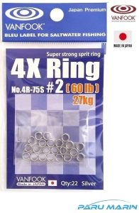 Vanfook 4R-75S Split Ring Halka #2 27Kg (60Lb)