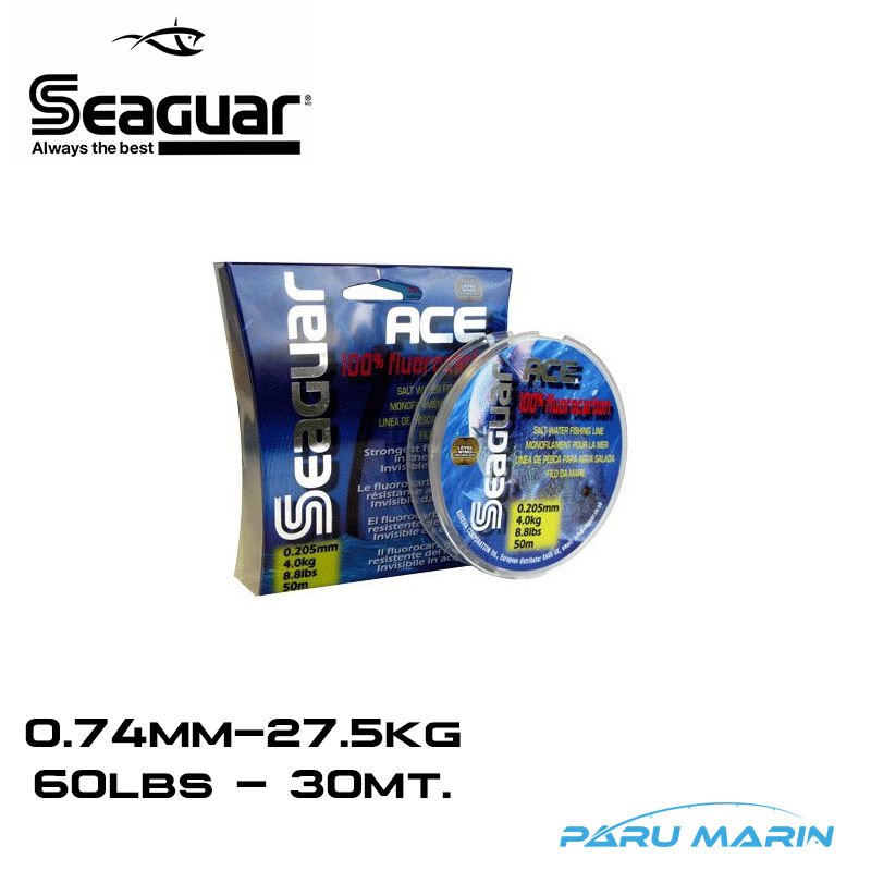 SEAGUAR Ace 0,74mm 60lbs 27.5kg 30mt Florokarbon Misina