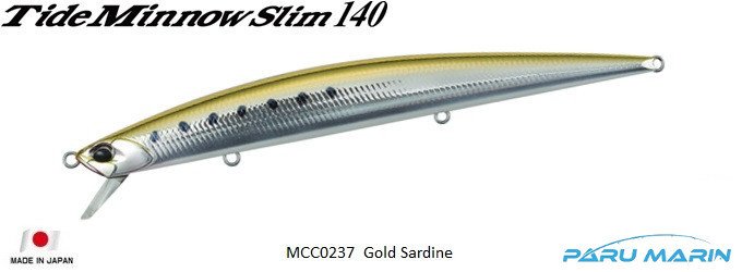 Duo Tide Minnow Slim 140 MCC0237 / Gold Sardine